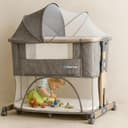 bebe2luxe LEO 4 in 1, Culla neonato fianco, lettino, culla co-sleeping, antigurgito, parco giochi per bambini... - 2