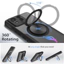 HikerClub Handyhülle für ASUS ROG Phone 8, ROG Phone 8 Pro (2024) Hülle Case mit Magnetisch Ständer, 360 Drehring [Magie Stressabbau Soundeffekt Handyhalter] Militär Stoßfeste Durchsichtig Schutzhülle - 3