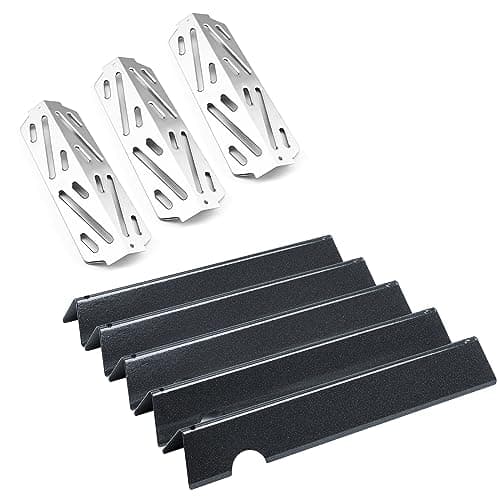 GFTIME Flavorizer Bars & Hitzereflektor für Weber Genesis II/LX 300 Series II E-310, II E-330, II E-335, II S-335, II LX S/E-340 (2017 und Neuer), Heizplatten Ersatzteile für Weber 66032 66040