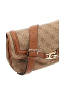GUESS borsa a tracolla Dea Flap Shoulder Bag Latte Logo beige - 5