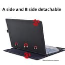 Laptop-Hülle für Lenovo ThinkPad X1 Carbon Gen 9 X1 Carbon Gen12/10/Gen11 X1 Yoga Gen 8 7 6case2023 All-Inclusive-Schutzhülle 14 Zoll (35,6 cm), PU-Leder, Innentasche (Dunkelgrau) - 7