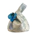 HIMKI Brautbeutel Klassische Hochzeit Handtasche mit Blumen Goldener Faden Jacquard Quaste Brauthandtasche Satin Hochzeit Handgelenk Tasche Elegante Geschenktasche für Hochzeit und Party (Blau) - 1