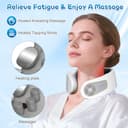 Electric Neck Massager with Heat, Neck Massager for Neck Pain Shoulder, 4 Head Cervical Spine Massage with 6 Mode & 9 Intensity Levels, USB Charging Nerve Massager for Women/Men/Mom/Dad Gifts - 4