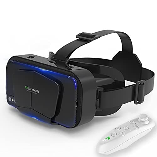 Occhiali VR, Realtà Virtuale 3D, Realtà Virtuale per Film e Giochi 3D, per Smartphone 4.7-7 Pollici [con controller]