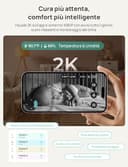 Dr.Care VistaView Baby Monitor WiFi Con Sostegno, 5”1080P Schermo Diviso & 2K/3MP Telecamera, APP Mobile, 5000mAh Batteria, HD Visione Notturna, Allarmi Pianto e Movimento, Audio Bidirezionale, 390m - 6