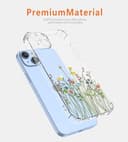 ESONG Transparente Funda Para Realme GT Neo6/GT Neo6Se/GT6/GT 6T,Carcasa Ultrafina Bumper Antigolpes Protección Cover Para Niñas,Delgada Suave Tpu Silicona Original Bonito Case estampado floral - 7