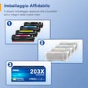 Palmtree 203X Toner Compatible para HP 203X para HP 203A 203 CF540X CF540A Toner para Color Laserjet Pro MFP M281fdw M254dw M254nw M281fdn M280nw M281cdw M254dn Negro Cian Magenta Amarillo - 7