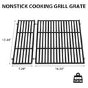 Utheer Porcelain-Enameled Cast Iron Cooking Grates for Weber Spirit 400 Series (2025 & Newer), 2PCS Replacement Grill Grate Set, Fits Weber Spirit E-425 S-425 E-435 EP-425 EP-435 - 2
