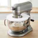 Silikon Spritzschutz Zubehör für Kitchenaid Stand Mixer 4.8L, Rührschüssel mit Spritzschutz Schüssel für Kitchen Aid Artisan 4.5-5 QT, Spritzschutz Kompatibel mit Kitchen Aid Mixer Tilt-Head (Weiß) - 4