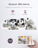 Comfyer Vigilabebés con 2x Cámara, 6000mAh Camara Vigilancia Bebe Inteligente con Pantalla LCD de 7", VOX, Zoom 2X 4X, Visión Nocturna, Monitoreo de Temperatura, Despertador, Comunicación Bidirecciona - 5