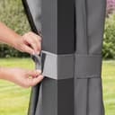 TOOLPORT Gazebo da Giardino 3x3 m Tetto Hardtop in Acciaio con Teli Laterali e Zanzariere in Grigio - 8