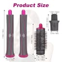 Barriles largos y cepillo voluminizador redondo para Dyson Airwrap Styler, el kit de peinado incluye 2 barriles largos para rizar, 1 cepillo voluminizador redondo, 1 adaptador - 5