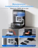 ECOVACS DEEBOT T80S OMNI Robot Aspirapolvere Lavapavimenti, 24800 Pa, OZMO ROLLER 2.0, ZeroTangle 3.0, Triple Lift, Lavaggio Mocio con Acqua Calda a 40-75 °C, Asciugatura ad Aria Calda, Nero - 4
