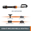 WORX WG543E Soffiatore a batteria brushless da 20 V LeafJet - Batteria e Caricatore Inclusi - 6