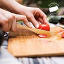 Bambaw Set posate in bambù | Legno | Kit posate ecologico | Coltello, forchetta, cucchiaio e paglia | Posate da viaggio | Da campeggio con custodia | Vino - 7