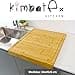 Kimbatex Kitchen Tabla de Cortar de Bambú, 45x34x5 cm, Tabla Grande con Soporte para Cocina - 3