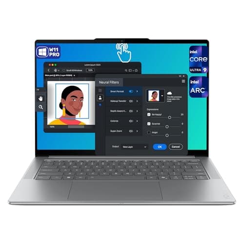 Lenovo Yoga Pro 7i Aura Edition AI Laptop, Intel Core Ultra 9 285H, 32 GB LPDDR5 RAM, 2 TB PCIe SSD 14.5" 3K OLED Touchscreen Display, Intel Arc 140T GPU, Deutsches Tastatur-Layout, W11 Pro, Luna Grey