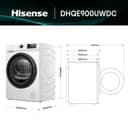 Hisense DHQE900UWDC Asciugatrice A Pompa Di Calore, 9 Kg, D, Bianco, Big Display, 15 programmi, Refresh - 2