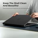 EooCoo Custodia compatibile con MacBook Pro 14 Pollici M5 M4 M3 M2 M1A3434 A3426 A3112 A3185 A3401 A2779 A2918 A2992 A2442 Pro Max 2026 2025-2023 2021, Cover Rigido in Plastica-Nero Opaco Traslucido - 4