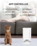 PETKIT Automatic Cat Feeder, 2.4GHz Auto Cat Feeder with App Control 3L, Low Food & Blockage Sensor, 304 Stainless Steel Bowl, Fresh Lock Technology,1-30 Meals/Day Anti-Clog Pet Feeder, White - 2
