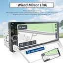 Radio Coche Bluetooth Pantalla - Pantalla Carplay 1 DIN Táctil de 6.86 Pulgadas, Radio CarPlay 1 DIN y Soporte Mirror Link para iOS/Android con Cámara de Respaldo, Admite Carga Type-C/USB/Mic/EQ/SWC - 3