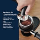 De'Longhi Siebträgermaschine La Specialista Arte EC9155.MB, Espressomaschine mit Mahlwerk, 8 Mahlgrade, 15 Bar, 3 Temperaturen, Milchschaumdüse, 1550W, 1,7L Tank, Edelstahl/Schwarz inkl. Barista-Kit - 6