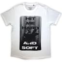 Billie Eilish Unisex T-Shirt: Hit Me Hard and Soft Falling (Weiß) (Back Print) S - 2