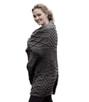 Carraig Donn Aran Woollen Mills Irish Blanket 100% Merino Wool Throw Made in Ireland Patchwork Design (107 x 152 cm), Merino Derby - 1