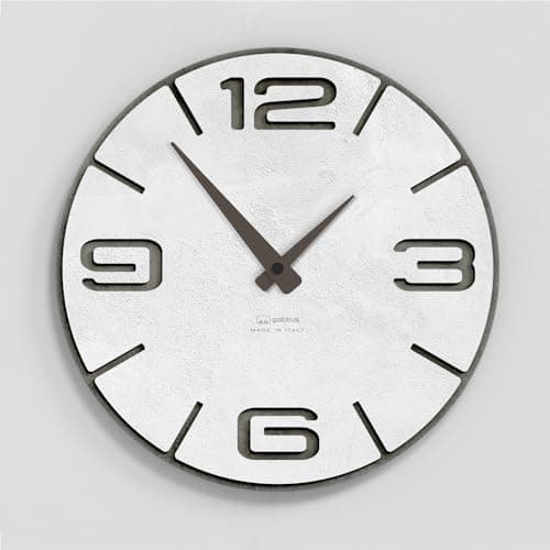Giallobus - Orologio Bilay - Simple relief - Legno Mdf - Premium 45x45cm - n.02 Wall - Artigianale Made in Italy - Silenzioso - Idea regalo - Moderni doppio livello