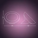 Philips Hue White & Color Ambiance Bloom Tischleuchte (500 lm), dimmbare Tischleuchte für das Hue Lichtsystem mit 16 Mio. Farben, smarte Lichtsteuerung über Sprache oder App, schwarz - 3