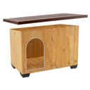 Ferplast Caseta de Exterior para Perros BAITA 100, Madera ecosostenible, Pies aislantes, Puerta con Perfil de Aluminio Resistente a Las mordeduras, Techo abrible, 122 x 79 x h 78 cm - 4