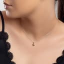 HENRYKA 925 Sterling Silver & Oyster Copper Turquoise Round Charm Necklace | Minimal Pendant | Bridesmaid Jewellery | Hypoallergenic Women's Jewellery with Gift Box - 2