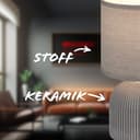 BRILONER - Tischlampe mit Stoffschirm, Kabelschalter, Keramikfuß, Lampe, Nachttischlampe, Tischleuchte, Dekolampe Flur, Bürolampe, Leselampe, Wohnzimmer, Schlafzimmer, 15x28 cm (DxH), Grau - 3