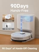 dreame D10 Plus Gen 2 Robot Vacuum Cleaner with Mop, 6000Pa Suction, LiDAR Navigation, Up to 90 Days of Hands-Free Cleaning, Self Charging & Emptying, Floating Brush, Alexa/APP Remote Control, White - 2