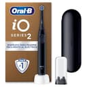 Oral-B iO 2 Cepillo de Dientes Eléctrico Negro Noche, 1 Cabezal, 1 Estuche De Viaje, 1 Soporte de Recambios de Viaje, 3 Modos De Cepillado, Sensor De Presión y Temporizador, Diseñado por Braun - 1