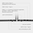 Dell 16 Laptop DC16255 16" 2K (1920x1200) Display, AMD Ryzen 7 250, AMD Radeon Grafica, 16GB DDR5 RAM, 1TB SSD, Windows 11 Home, Tastiera QWERTY IT Retroilluminata, Carbon Black - 9