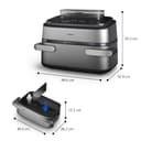 Philips Airfryer 5000 Series Megabasket with Steam - Unique Steamfry, Steam & Airfry - 28 Ways to Cook; 9,5L in Megabasket or 3L + 6L Dual Basket, RapidAir Plus Technology, Auto SteamClean (NA565/92) - 16