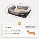 Joyelf - Cuccia ortopedica per cani in memory foam, con rivestimento rimovibile e lavabile e giocattolo sonoro - 2