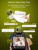 Outinput 2K 4MP Smart Baby Monitor - 355° PTZ WiFi Baby Monitor with Camera and Night Vision, Cry Detection, Motion Sensor & Tracking, Feeding Reminder, 2 Way Talk, Lullabies, APP Control Baby Camera - 7