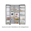 Samsung RS90F66BEFEF Side-by-Side Kühl-Gefrierkombination, AI Kühlschrank mit Gefrierfach, 178 cm, 614 l, Eis-/Wasserspender mit Wasseranschluss, Family Hub, AI Energy & Voice Control, Black Steel - 3