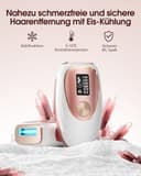 Haarlosy IPL Geräte Haarentfernung mit Kühlfunktion, 999,900 Lichtimpulse, 5 Energiestufen Schmerzfreie IPL Haarentfernung Laser Hair Removal für Frauen, Männer, Intimbereich, Körper und Beine - Rose - 7