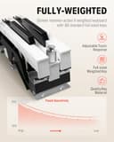 Donner DDP-80 Teclado de Piano Digital 88 Teclas, Acción de Martillo II, Piano Eléctrico para Hogar con Soporte, Triple Pedal, Conexión MIDI y Auriculares, Color Madera Nogal - 3