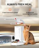 PETKIT Automatic Cat Feeder with Camera, 1080P HD Video with Night Vision, 2-Way Audio, 3L Auto Cat Feeder with Battery-Backup, Low Food & Blockage Sensor, App Control Cat Food Dispenser, 2.4Ghz Wi-Fi - 8