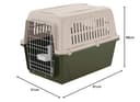 Ferplast Trasportino per cani grandi ATLAS 60 CLASSIC, Box per trasporto cani grossa taglia con ciotola inclusa, Porta in acciaio plasticato, Chiusura di sicurezza, Griglie per l'aerazione, 61 x 91 x h 68 cm Verde - 7