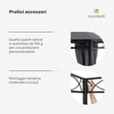 Blumfeldt Mondo - Pergola Partyzelt Gartenzelt Gazebo, Größe: 2,95 x 2,6 x 2,95 m (BxHxT), 4 Seitenteile, EasyMount Concept, Witterungsschutz: UV/Wind/Regen, dunkelgrau - 6