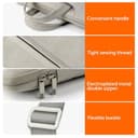 Light Grey Travel Laptop Handbag 15-16 Inch ONLY MacBook Air 15 Pro 16 M2 M3 Acer Nitro 5 HP Spectre Pavilion Lenovo Legion ThinkPad ASUS ZenBook Pro Water-Repellent Handle School Work Commute Slim - 3