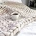 LUWAY Coperta a Maglia Grossa Lana Merino Fatta a Mano Boho Coperta da tiro ingombrante Morbida e Accogliente per la Decorazione della casa del Divano della Camera da Letto,Beige,150x180cm/59x70in - 1