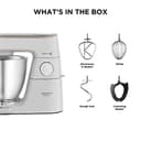 Kenwood Titanium Chef Baker XL, Kitchen Machine with K-Whisk, Stand Mixer with Kneading Hook, Whisk and 5L Bowl, KVL65.001WH, Power 1400W, White - 7
