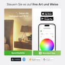 Nanoleaf Matter Essentials WLAN Glühbirnen E27, 4 smarte RGBW LED Lampen - 16 Mio. Farben, individuelle Zeitpläne, App- & Sprachsteuerung (kompatibel mit Alexa, Apple & Google Home), Deko & Gaming - 5