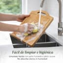 Tabla de Cocina de Madera de Abedul Natural grande36 x 24 cm. Tabla de Cortar con Asa Ergonómica y Canal Recoge Líquidos – Ideal para Uso Diario.decorativa - 9